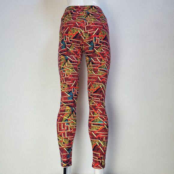 NEW LuLaRoe Pink Geometric Leggings - Picture 3 of 8